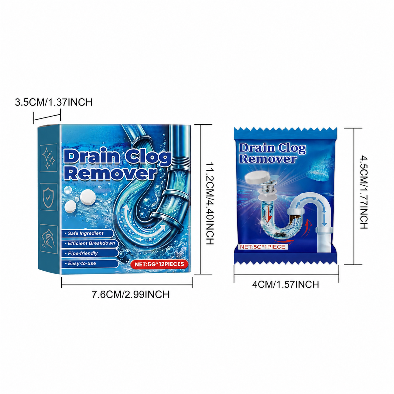 š¢š¢BUY 2 GET 3 FREEā°Effervescent Drain Clog Remover Tablets