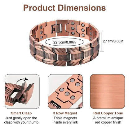 Copper Magnetic Bracelet- Relieve Fatigue AndPromote Blood Circulation