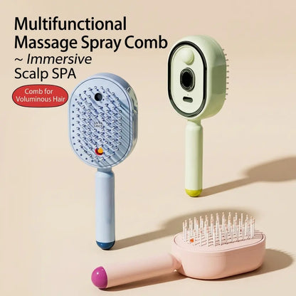 Hydrating Mist Massage Hair Brush for Smooth, Frizz-Free Hair