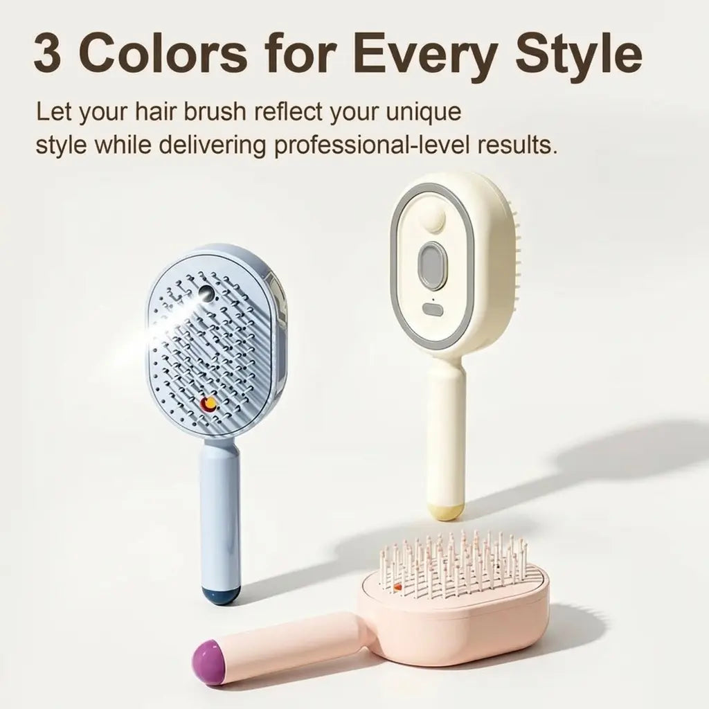 Hydrating Mist Massage Hair Brush for Smooth, Frizz-Free Hair