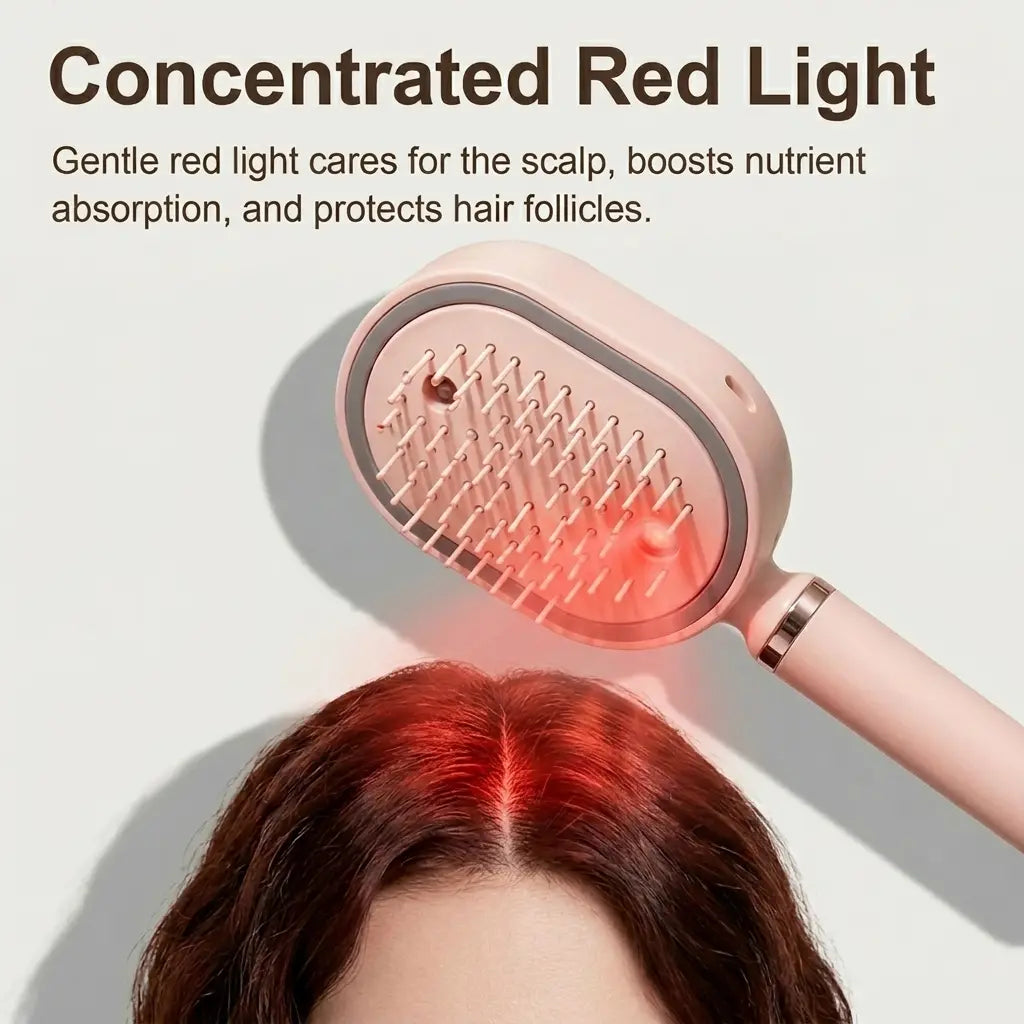 Hydrating Mist Massage Hair Brush for Smooth, Frizz-Free Hair