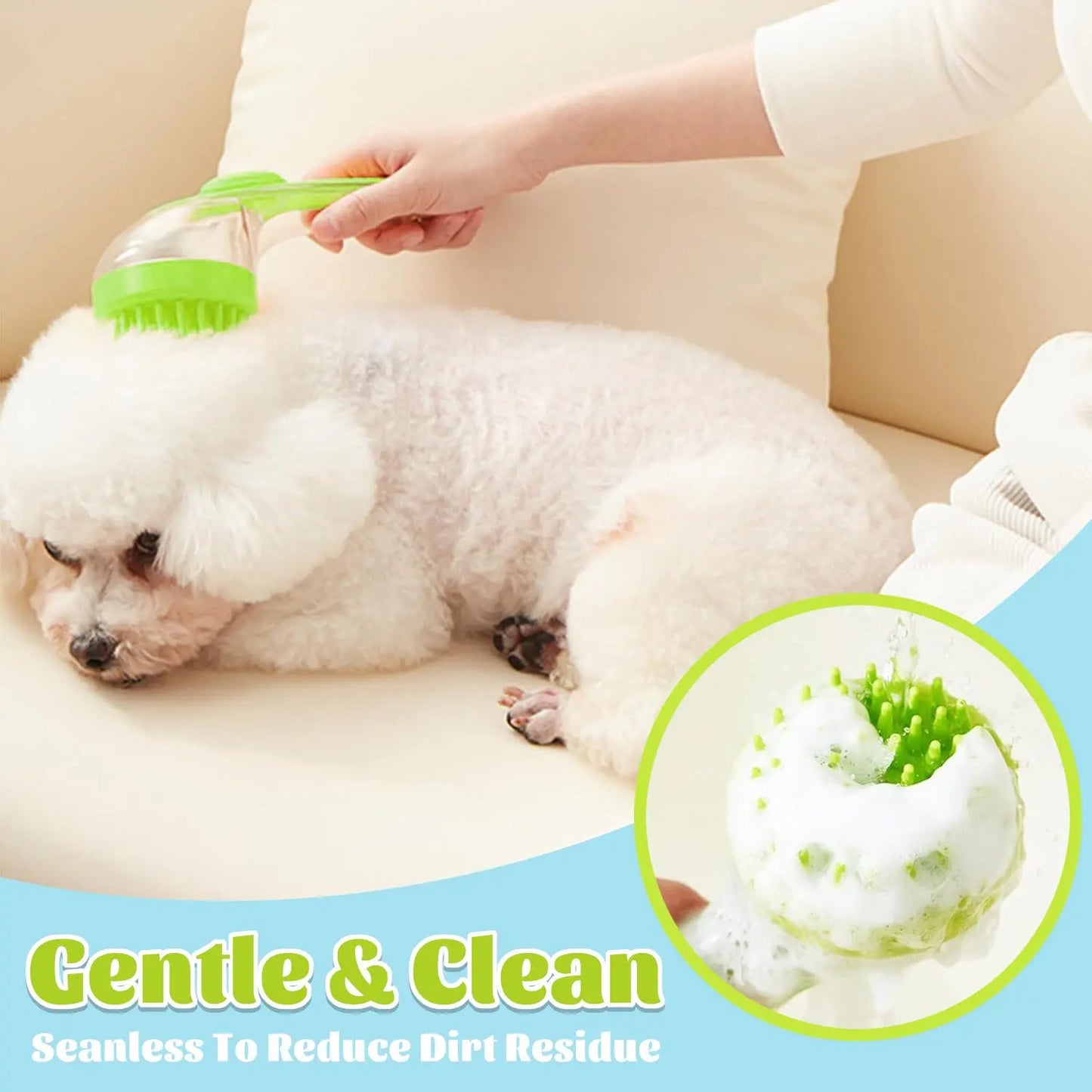 PawEaseGo Pet Bath Brush — Complete Grooming Kit for Dogs & Cats