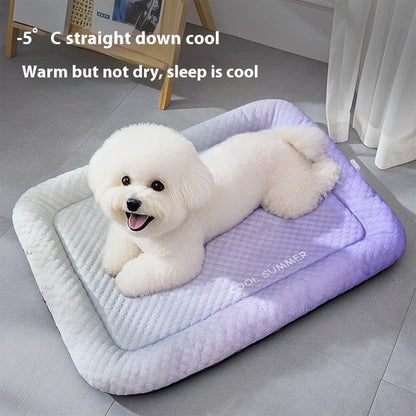 Self-Cooling Ice Silk Pet Mat for Dogs & Cats