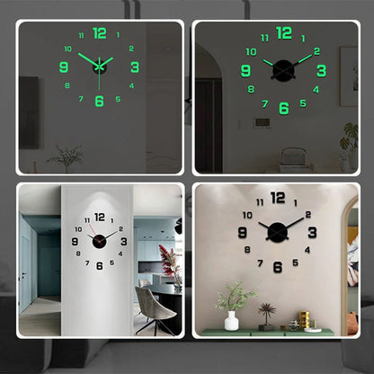 🥳2026 HOT SALE🥳⏰3D DIY Luminous Acrylic Wall Clock Set