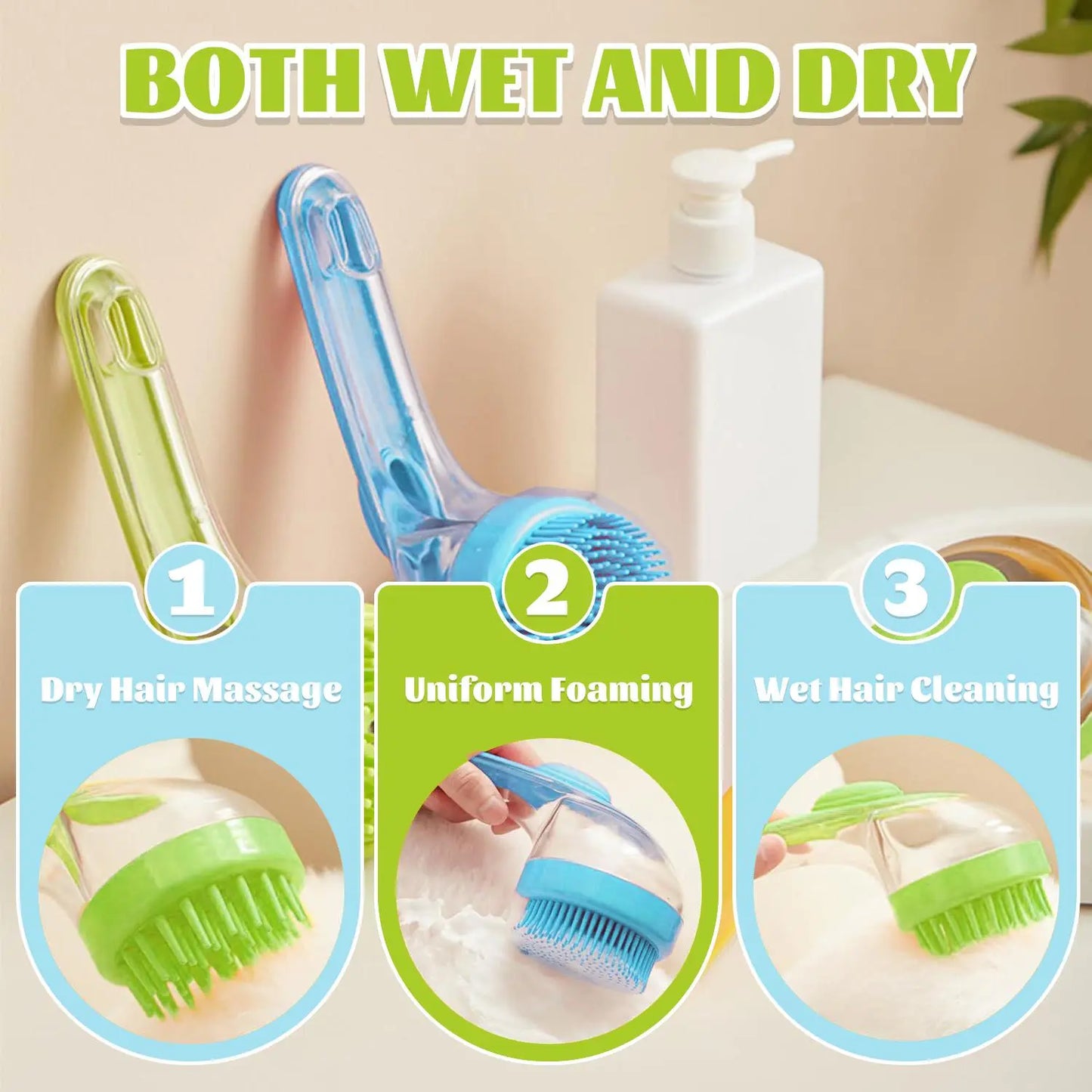 PawEaseGo Pet Bath Brush — Complete Grooming Kit for Dogs & Cats