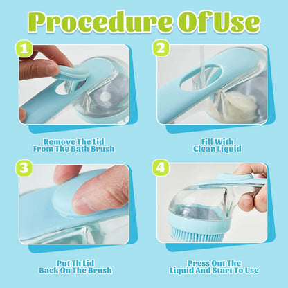 PawEaseGo Pet Bath Brush — Complete Grooming Kit for Dogs & Cats