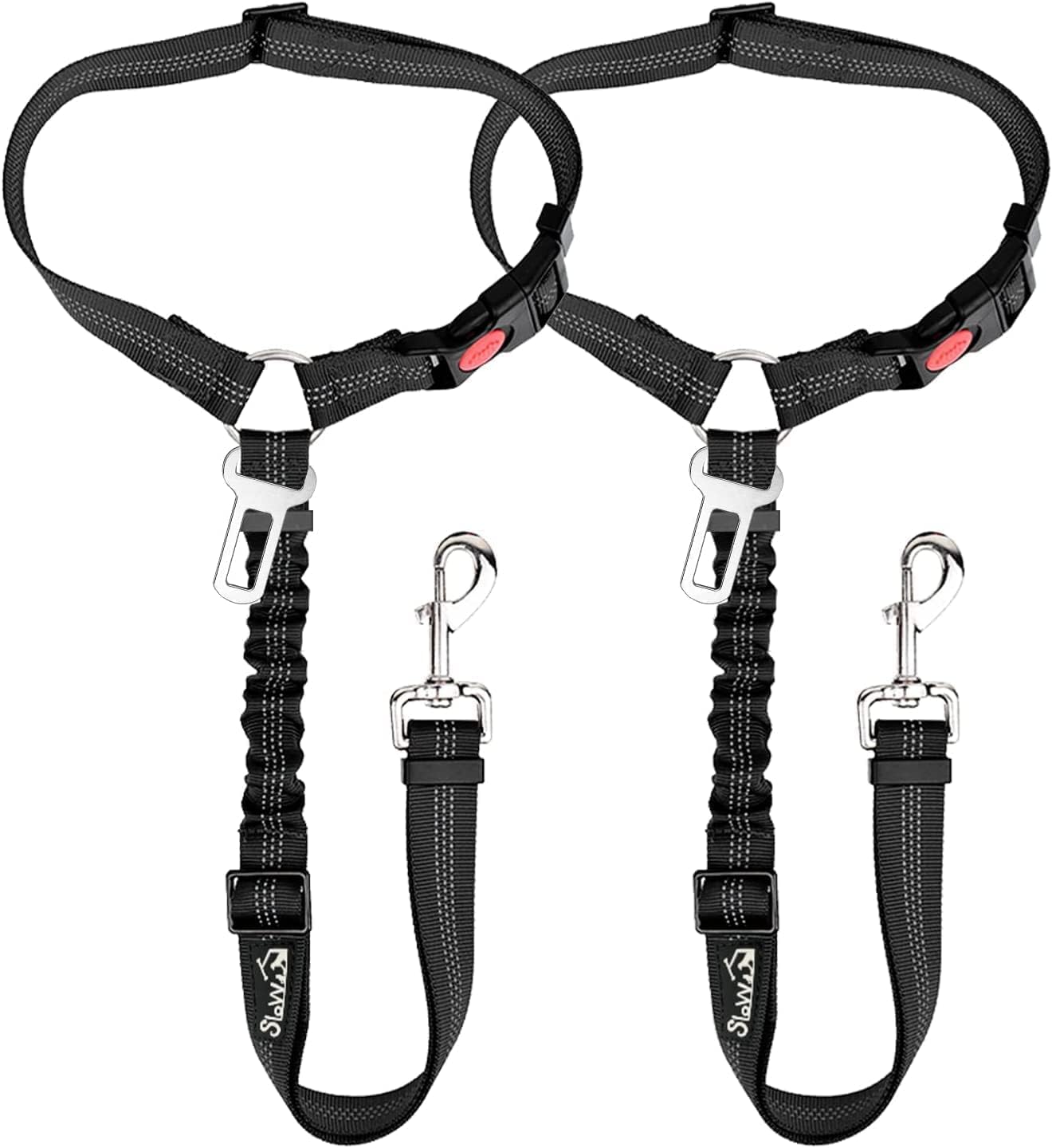 PawEaseGo™ 2-in-1 Bungee Dog Seat Belt