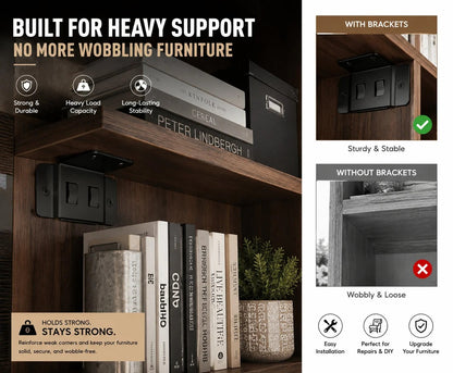 Heavy-Duty Stainless Steel Corner Brackets – Quick Fitting L Shape Furniture Joint Braces with Screws