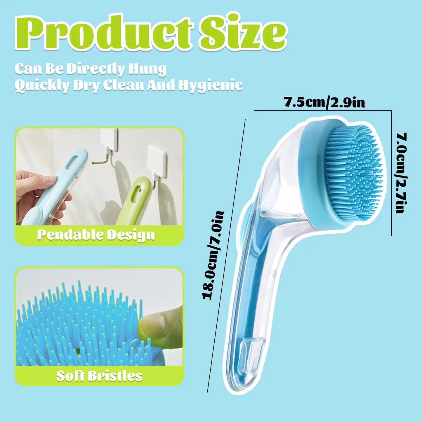 PawEaseGo Pet Bath Brush — Complete Grooming Kit for Dogs & Cats