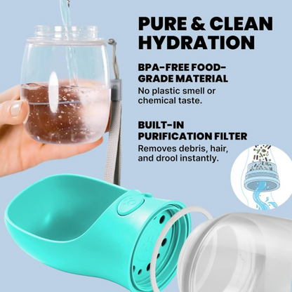 PawEaseGo™ 2-in-1 Pet Travel Station - Leak-Proof Bottle & Snack Cup 🐾