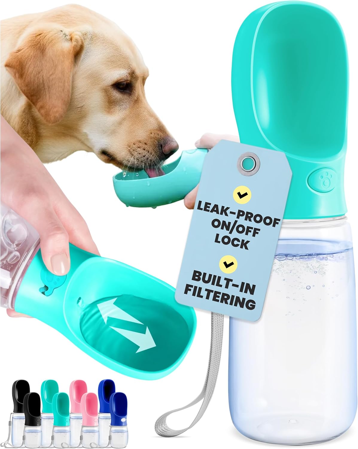 PawEaseGo™ 2-in-1 Pet Travel Station - Leak-Proof Bottle & Snack Cup 🐾