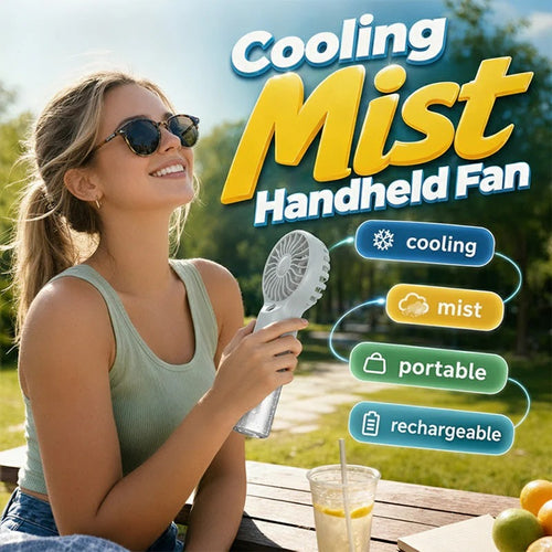 Portable Handheld Mist Cooling Fan