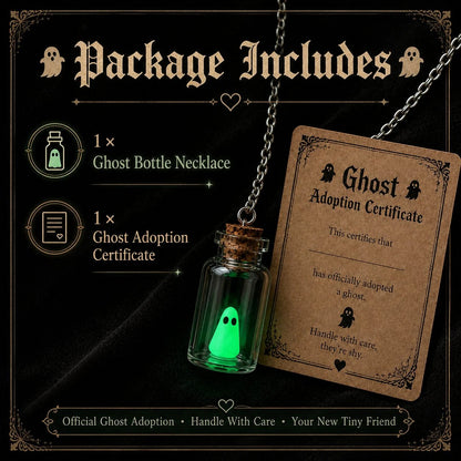 👻 Adopt a Ghost Necklace – Glow in the Dark Halloween Ghost Pendant
