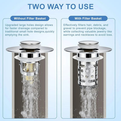 🔥 Upgraded 3-in-1 Drain Strainer That Stops Sink Clogs