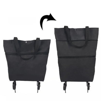 🛒 2-in-1 Foldable Shopping Trolley Bag