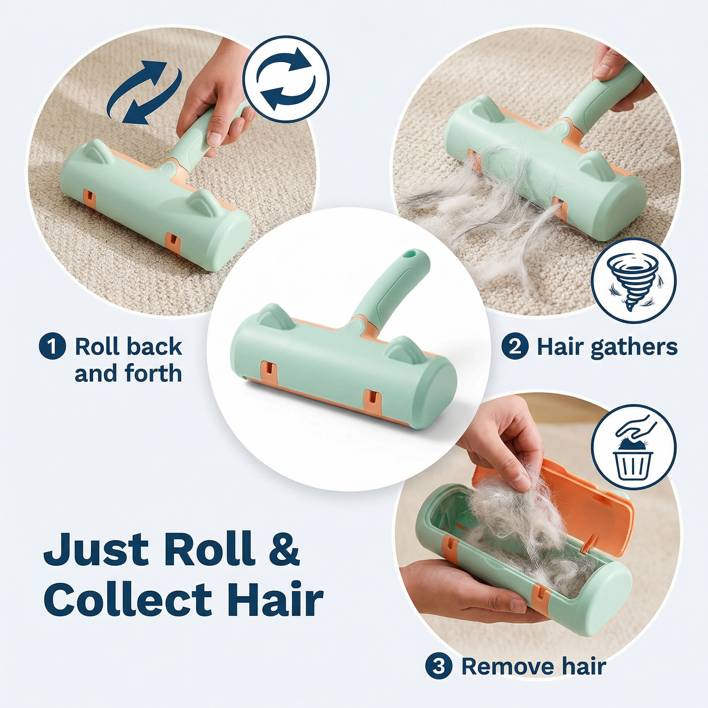 Ultimate Pet Hair Remover Roller - Reusable Magic Lint Brush for Carpets, Couches & Furniture