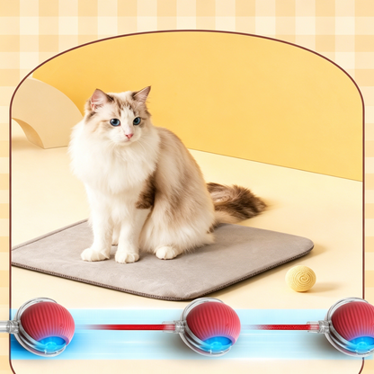 PawEaseGo™ OrbitPlay Smart Rolling Cat Toy Ball