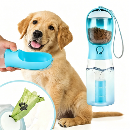 PawEaseGo™ TravelBuddy 3-in-1 Pet Water Bottle