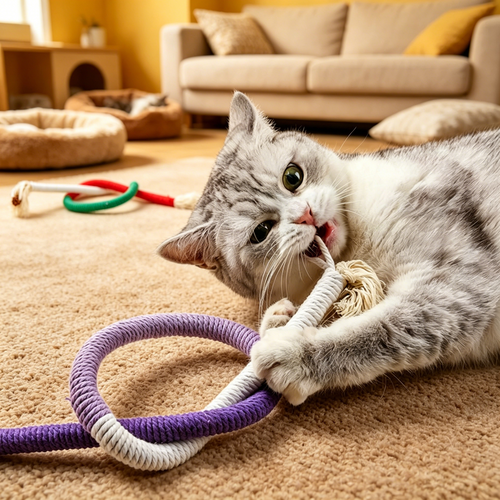 The Only Cat Chew Rope That Survives Teething, Boredom & Zoomies