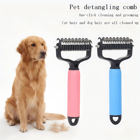 Pet Deshedding Brush for Dogs & Cats