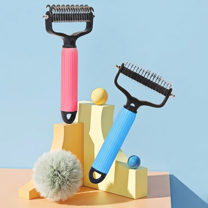 Pet Deshedding Brush for Dogs & Cats