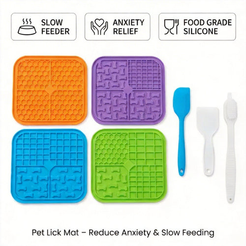 Keep Your Dog & Cat Calm, Busy & Healthy｜Slow Feeder & Anxiety Relief Lick Mat