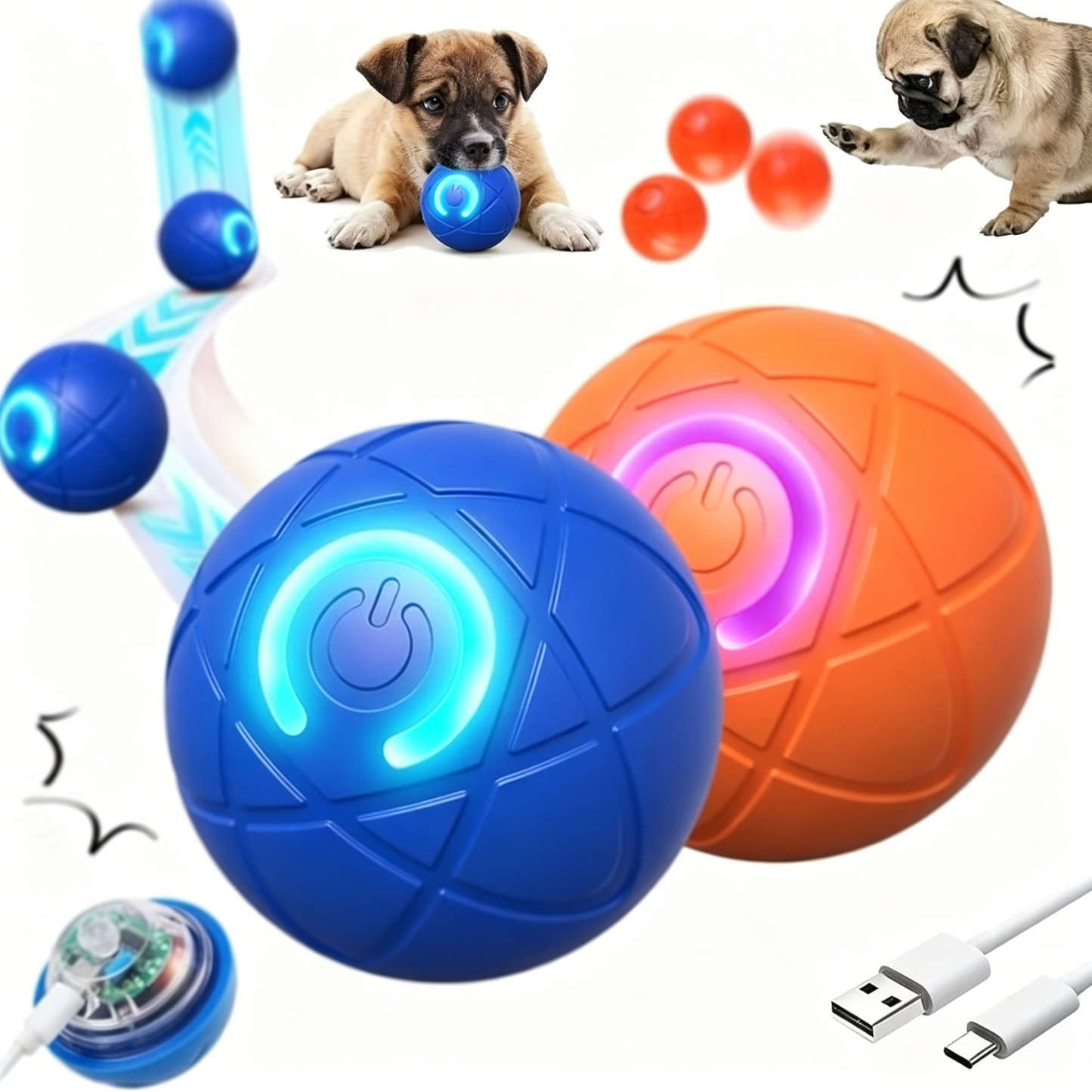 PawEaseGo™ Interactive Motion Dog Ball
