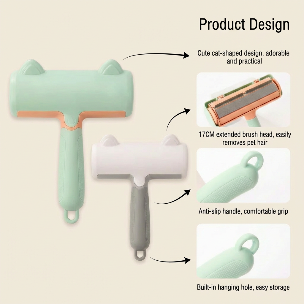 Ultimate Pet Hair Remover Roller - Reusable Magic Lint Brush for Carpets, Couches & Furniture