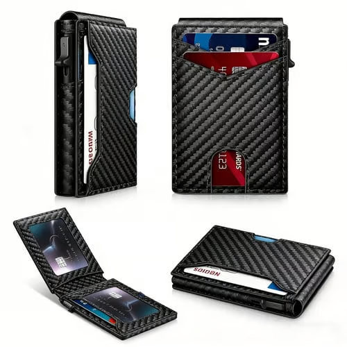 Carbon fiber color RFID wallet